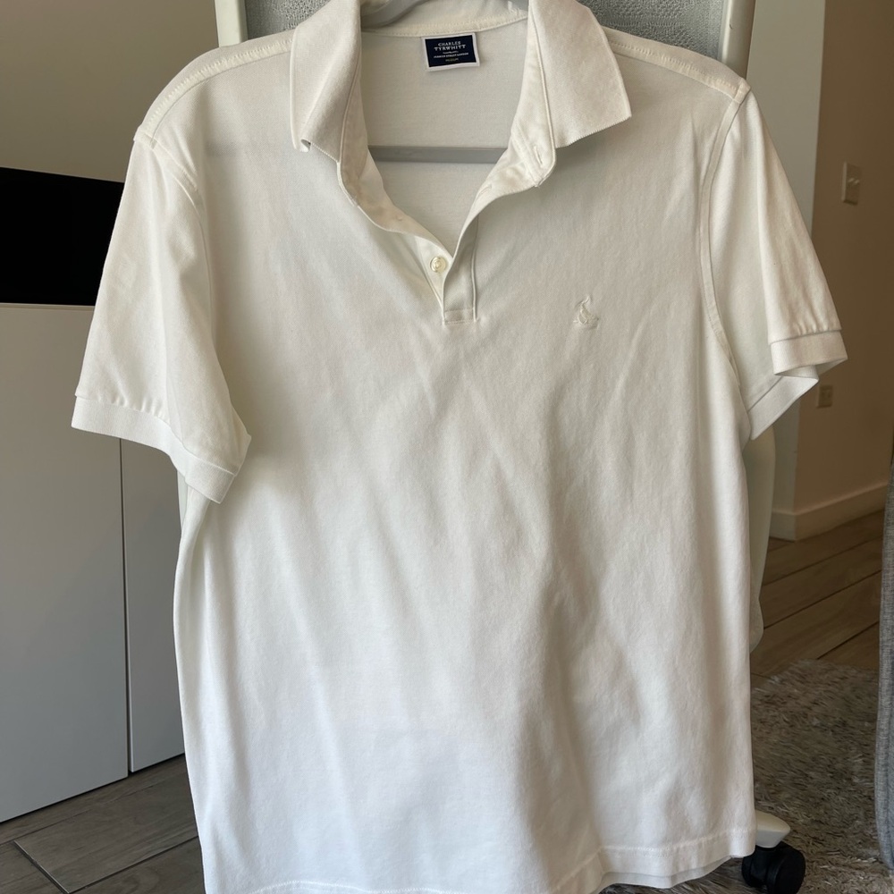 Charles Tyrwhitt Crisp White Polo Shirt